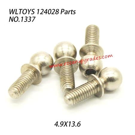 WLTOYS 124028 RC Vehicle Parts Ball head screw 4.9X13.6 1337