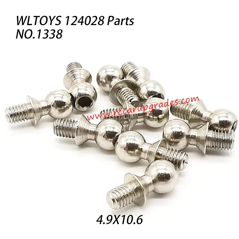 WLTOYS 124028 RC Vehicle Parts Ball head screw 4.9X10.6 1338