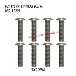 WLTOYS 124028 RC Vehicle Parts Screws 3X20PM 1389
