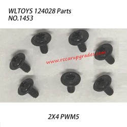 WLTOYS 124028 RC Vehicle Parts 2X4 PWM5 Cross Round Head Machine Screws 1453