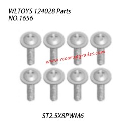 WLTOYS 124028 RC Vehicle Parts Cross-Head Screw ST2.5X8PWM6 1656