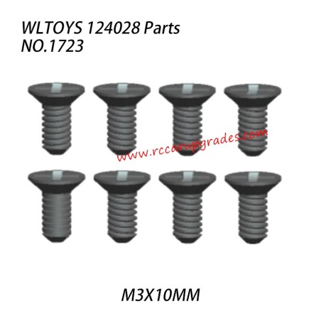WLTOYS 124028 RC Vehicle Parts Cross-Head Screw ST2.5X8PWM6 1656