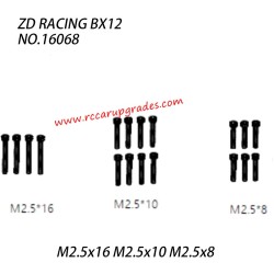 ZD Racing BX12 Parts Cup head Screw (M2.5x16 M2.5x10 M2.5x8) 16068