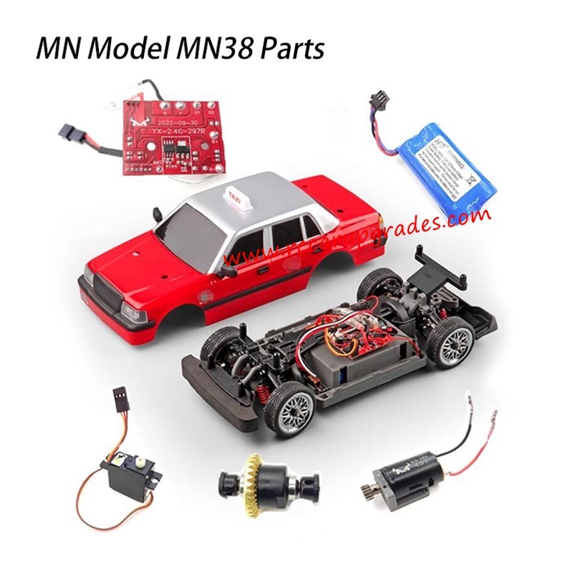MN Model MN-38 RC Car Parts Complete car body assembly , other accessories