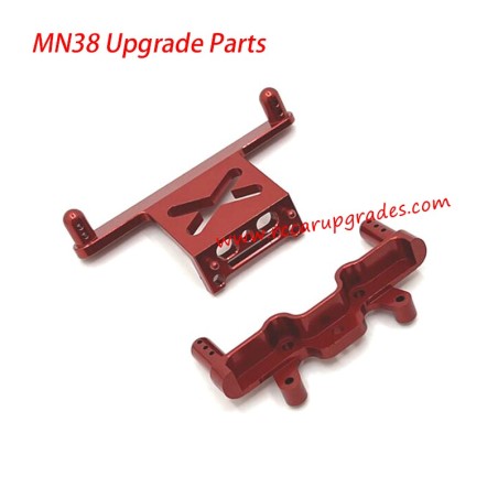 MN Model MN-38 RC Truck Upgrade Parts Front and Rear Support Frame red