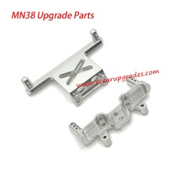 MN Model MN-38 RC Truck Upgrade Parts Front and Rear Support Frame silver