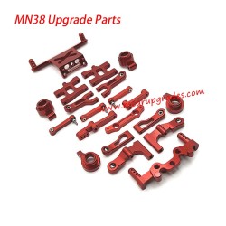 MN Model MN-38 RC Truck Upgrade Parts Metal Kit red