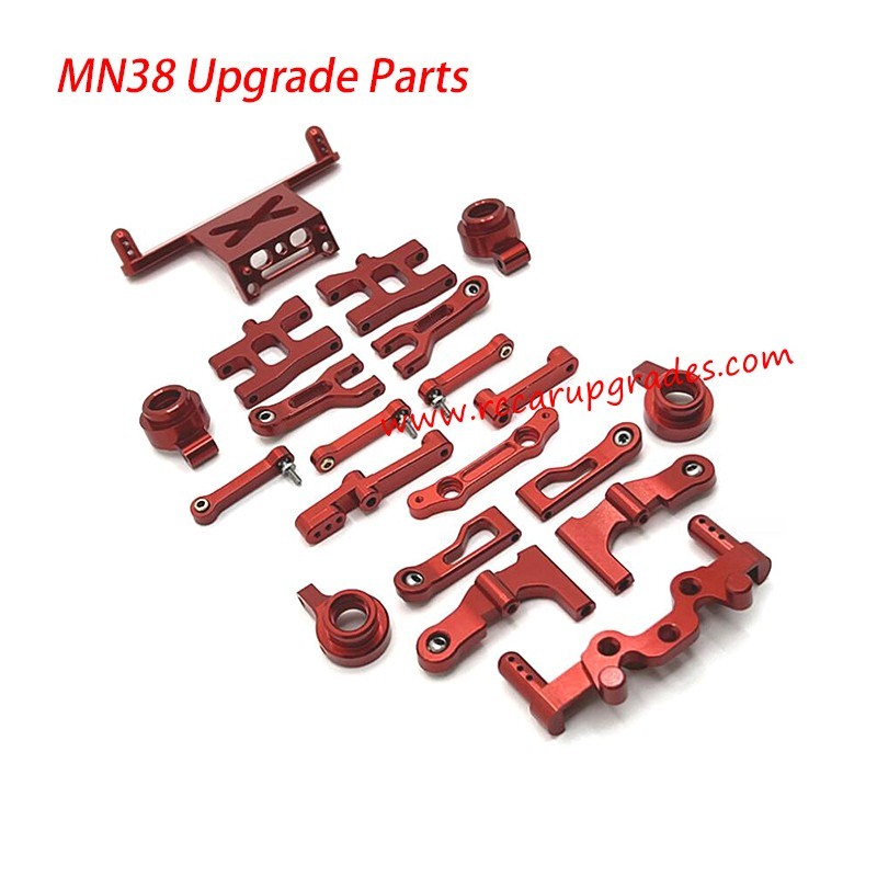 MN Model MN-38 RC Truck Upgrade Parts Metal Kit red