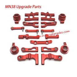 MN Model MN-38 RC Truck Upgrade Parts Metal modification kit red