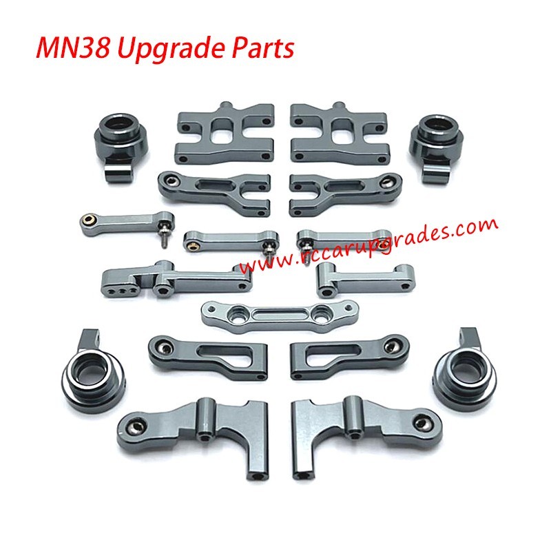 MN Model MN-38 RC Truck Upgrade Parts Metal modification kit gray