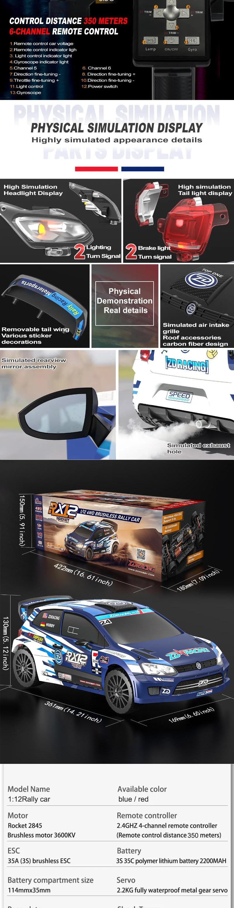 zd racing rx12 rc car description 4