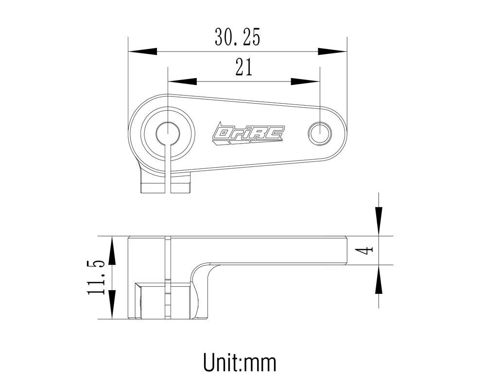 MJX-Hyper-Go-7303-Parts-Aluminum-7075-Single-Hole-Riser-Servo-Arm-25T-Hole-Distance-21mm-2
